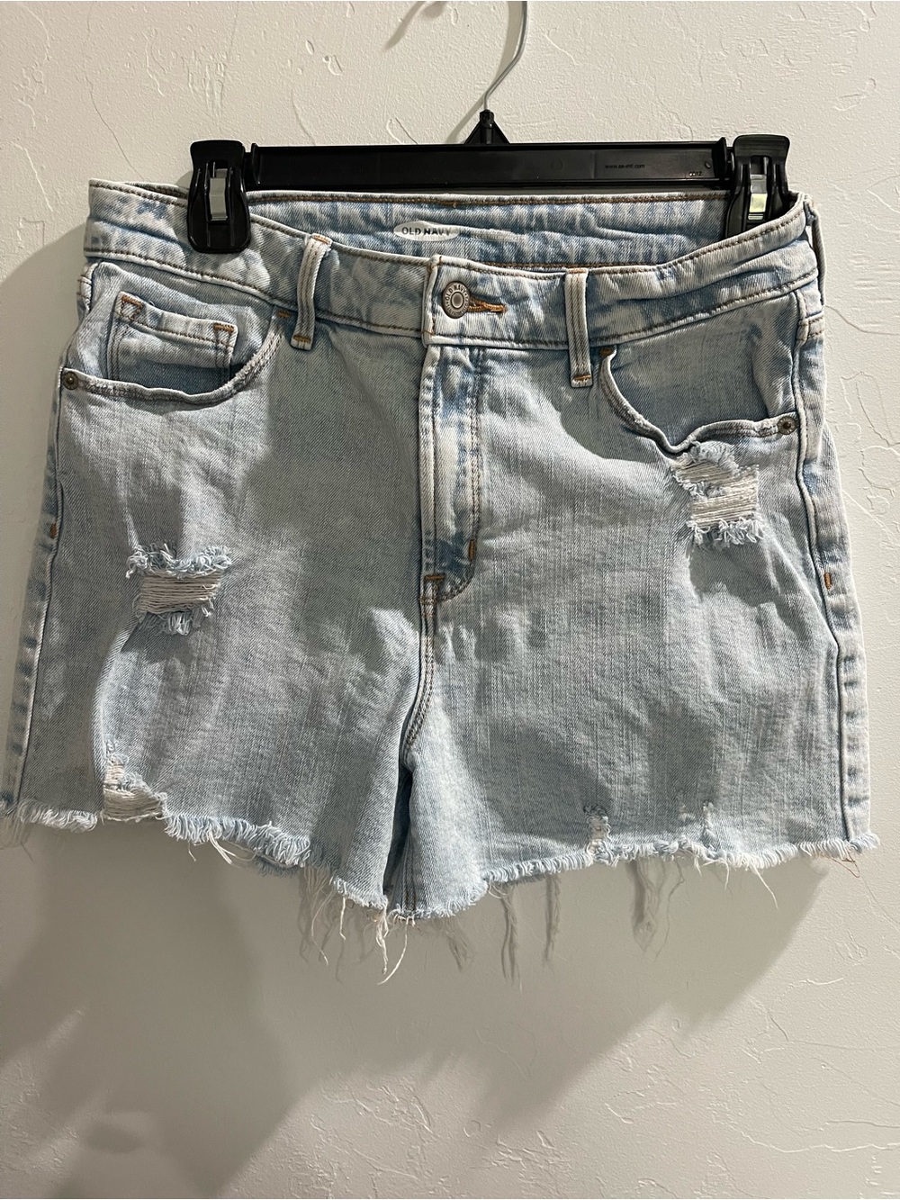 Old Navy Light Wash Distressed Denim Cutoff Shorts